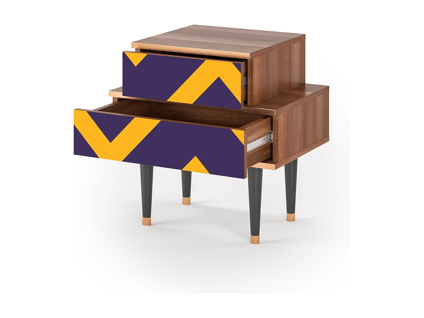 Table de nuit - 58х58х41 cm - NS1 - The Brightest Way, Noyer