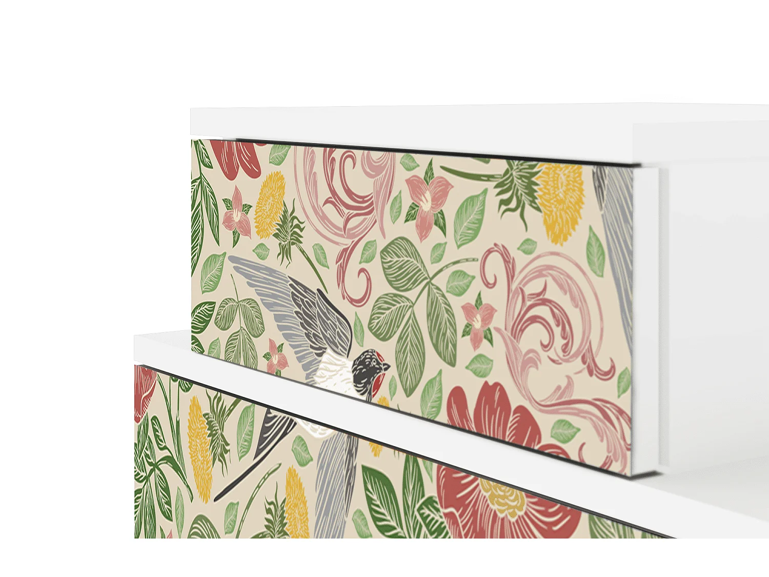 Table de nuit - 58х58х41 cm - NS1 - Spring Swallow, Blanc