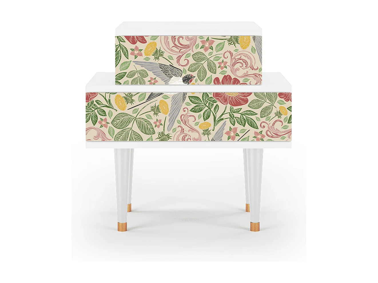 Criado-mudo - 58х58х41 cm - NS1 - Spring Swallow, Branco