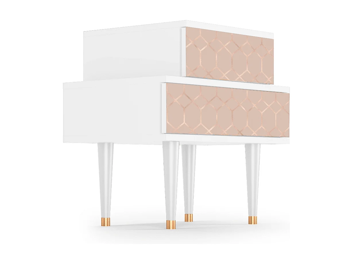 Criado-mudo - 58х58х41 cm - NS1 - Spring Swallow, Branco