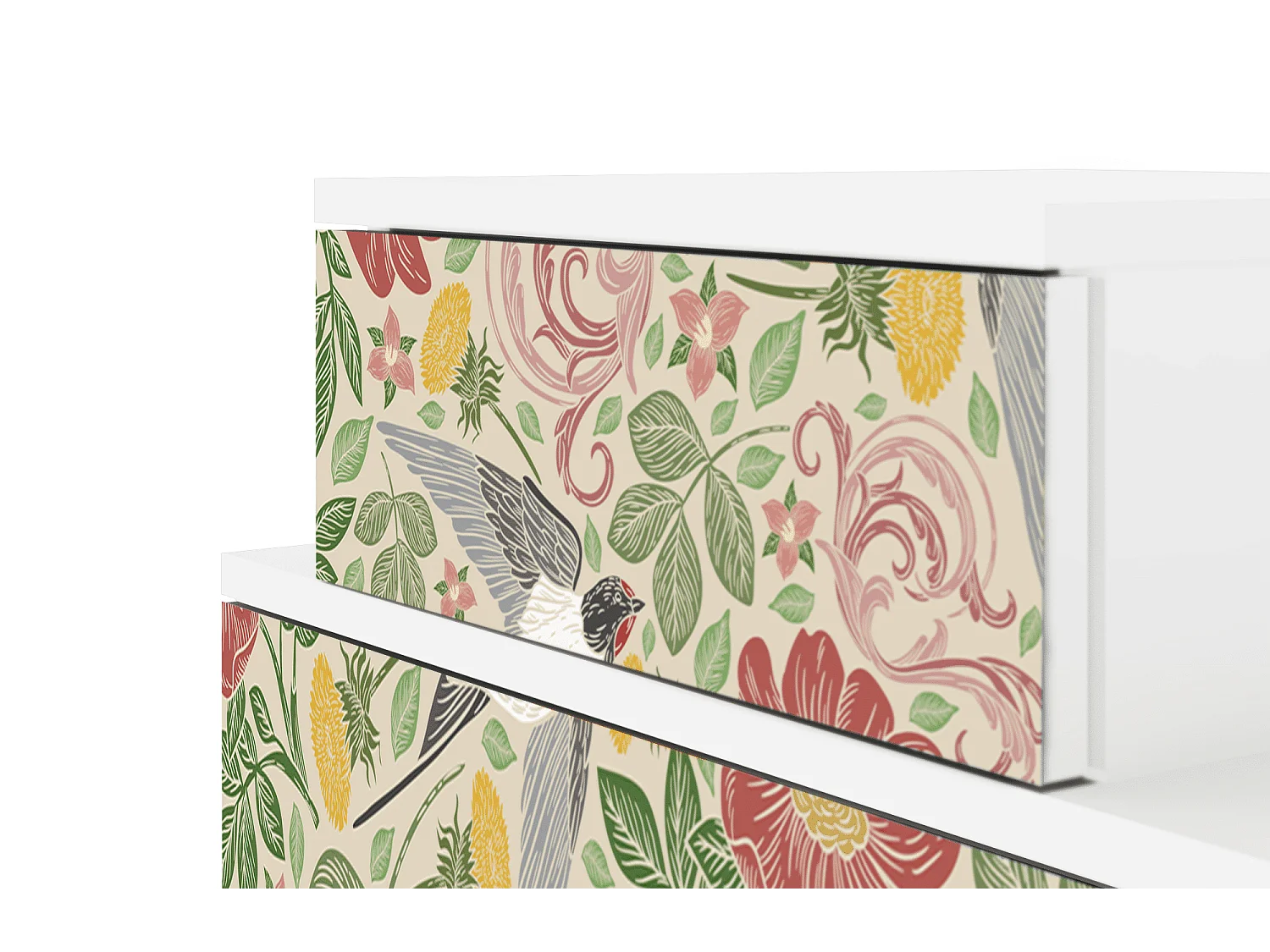 Criado-mudo - 58х58х41 cm - NS1 - Spring Swallow, Branco