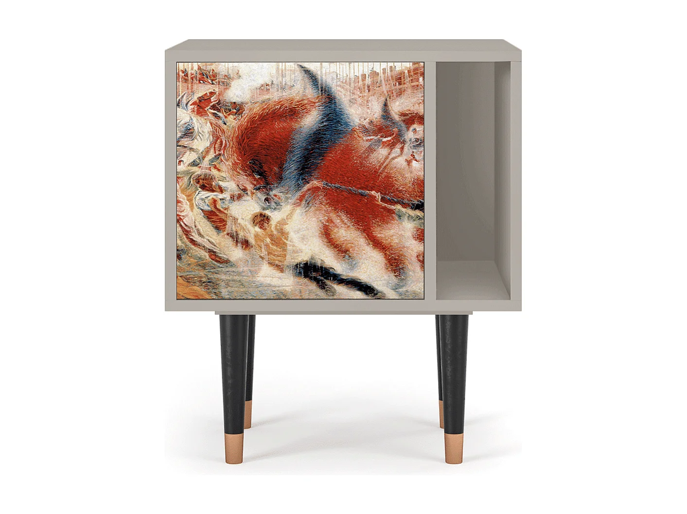 Stolik nocny - 57х69х48 cm - S2 - The City Rises, Piaskowy