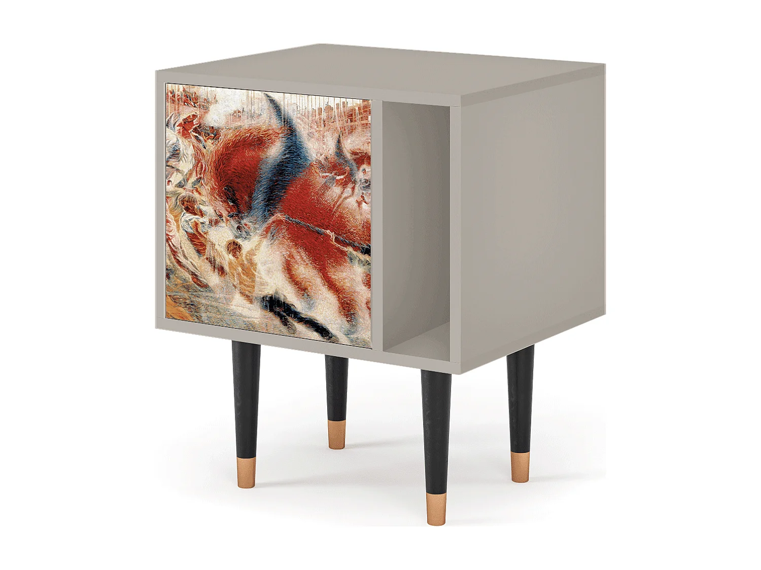 Stolik nocny - 57х69х48 cm - S2 - The City Rises, Piaskowy