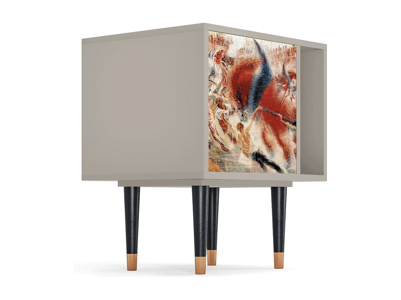 Stolik nocny - 57х69х48 cm - S2 - The City Rises, Piaskowy