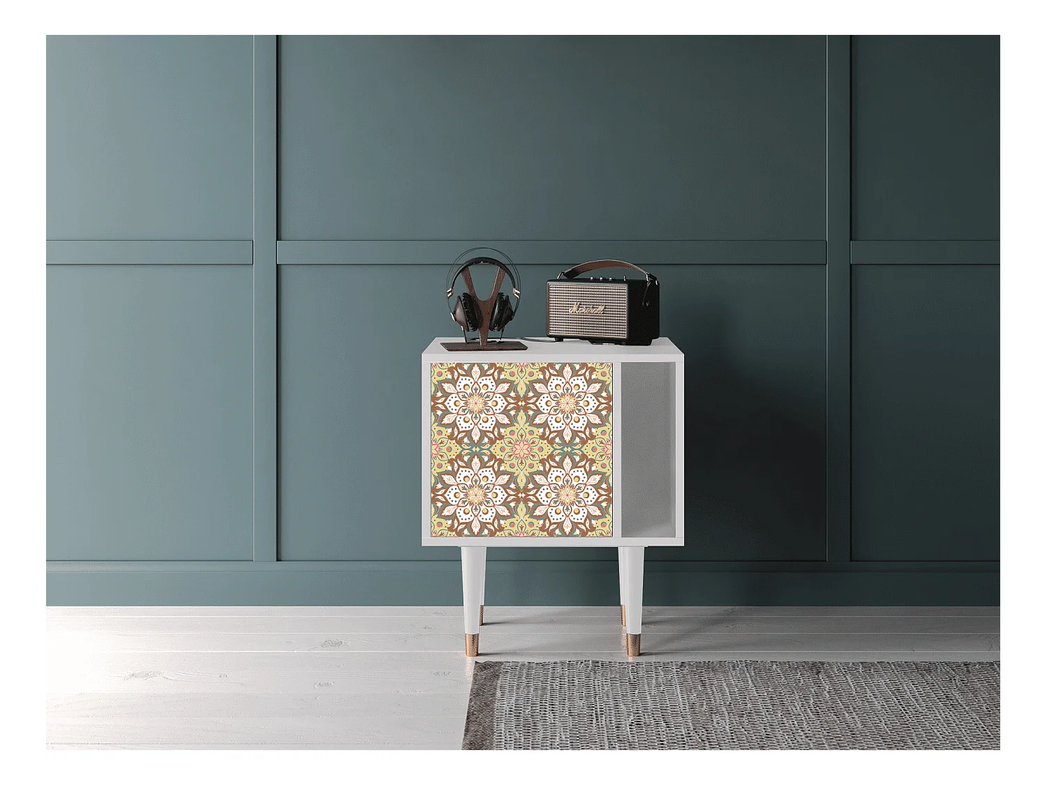 Table de nuit - 57х69х48 cm - S2 - Chinese Tea, Blanc