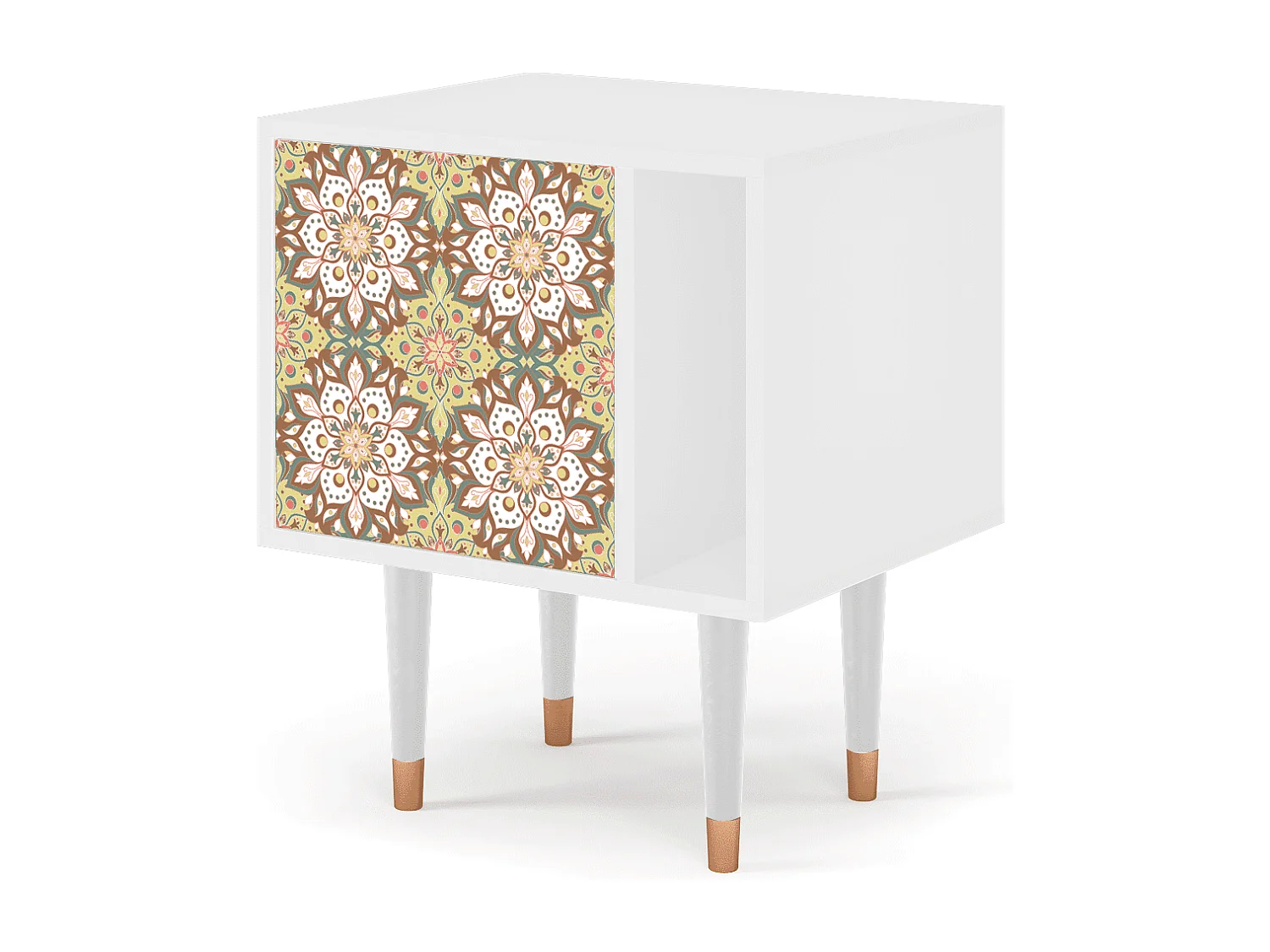 Stolik nocny - 57х69х48 cm - S2 - Chinese Tea, Biały