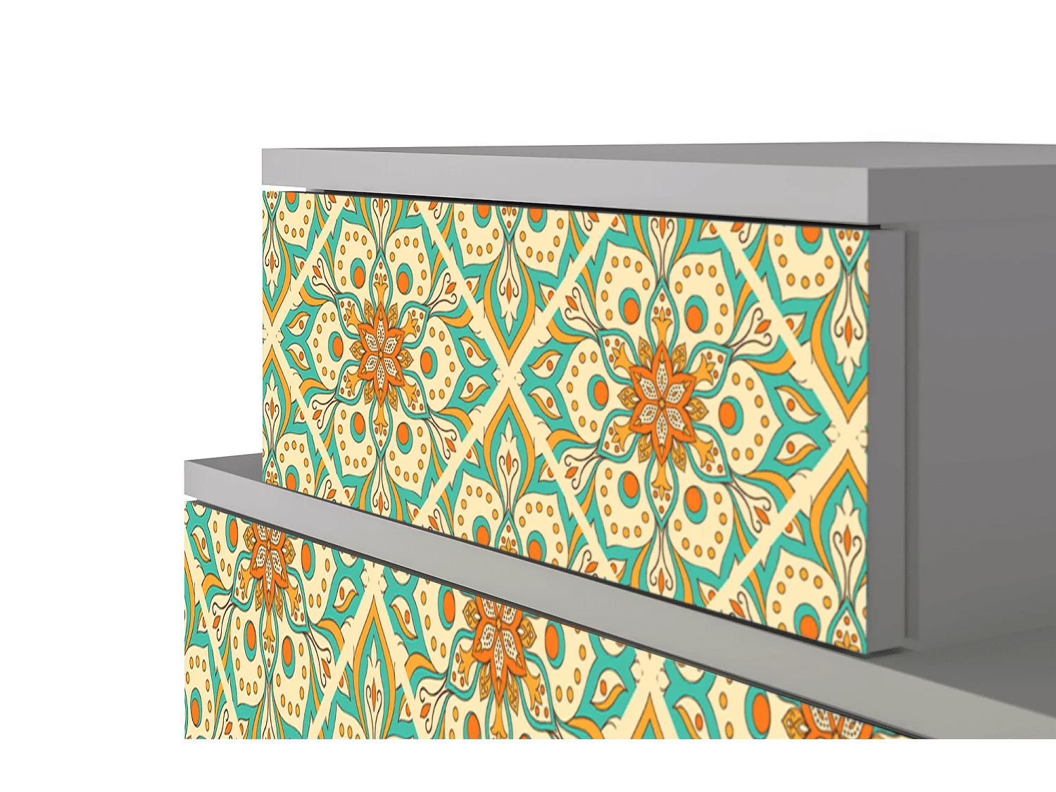 Nachtkastje - 58х58х41 cm - NS1 - Hindu Daisy, Grijs