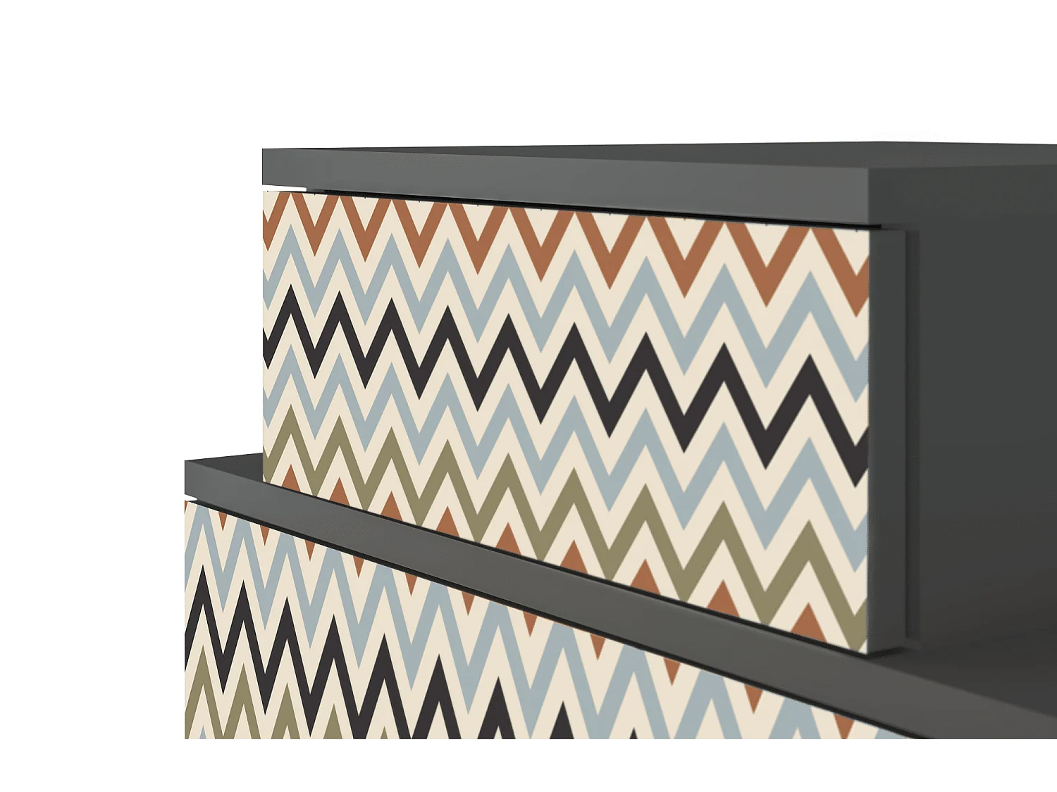 Table de nuit - 58х58х41 cm - NS1 - Bright Ripple, Anthracite