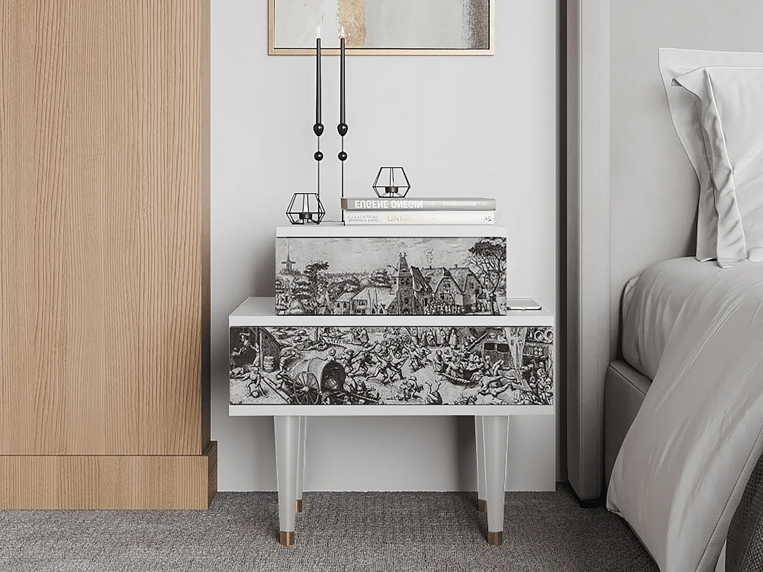 Table de nuit - 58х58х41 cm - NS1 - The Festival of Saint, Blanc