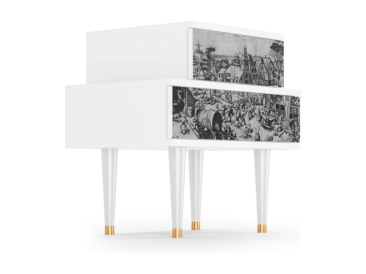 Table de nuit - 58х58х41 cm - NS1 - The Festival of Saint, Blanc