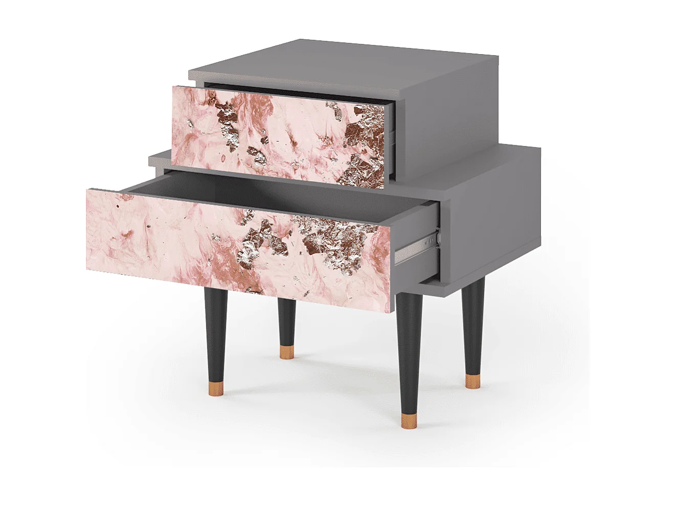 Table de nuit - 58х58х41 cm - NS1 - Cotton Candy, Gris