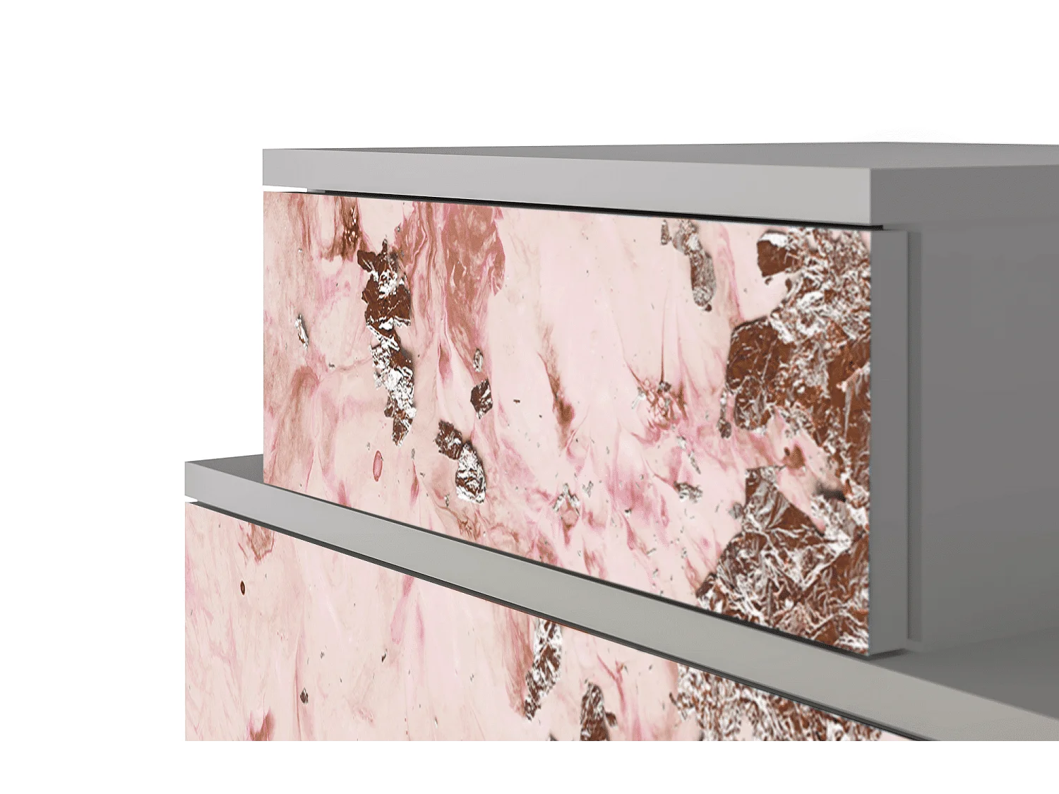 Stolik nocny - 58х58х41 cm - NS1 - Cotton Candy, Szary