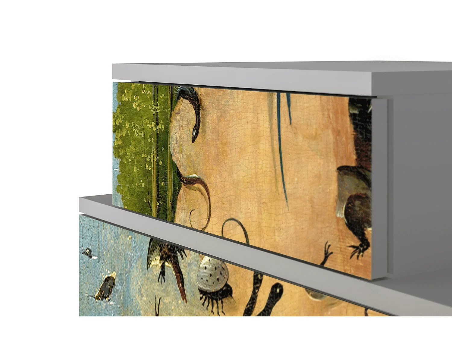 Stolik nocny - 58х58х41 cm - NS1 - The Garden by Bosch, Szary