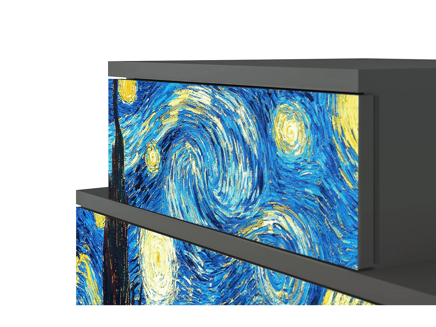 Nachtkastje - 58х58х41 cm - NS1 - The Starry Night  , Antraciet