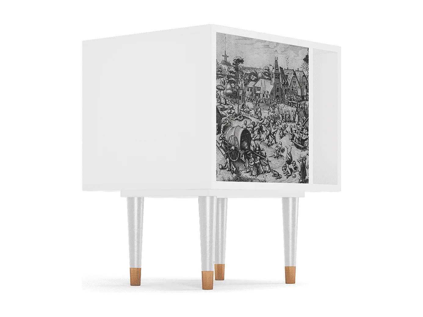 Mesita de noche - 57х69х48 cm - S2 - The Festival of Saint, Blanco