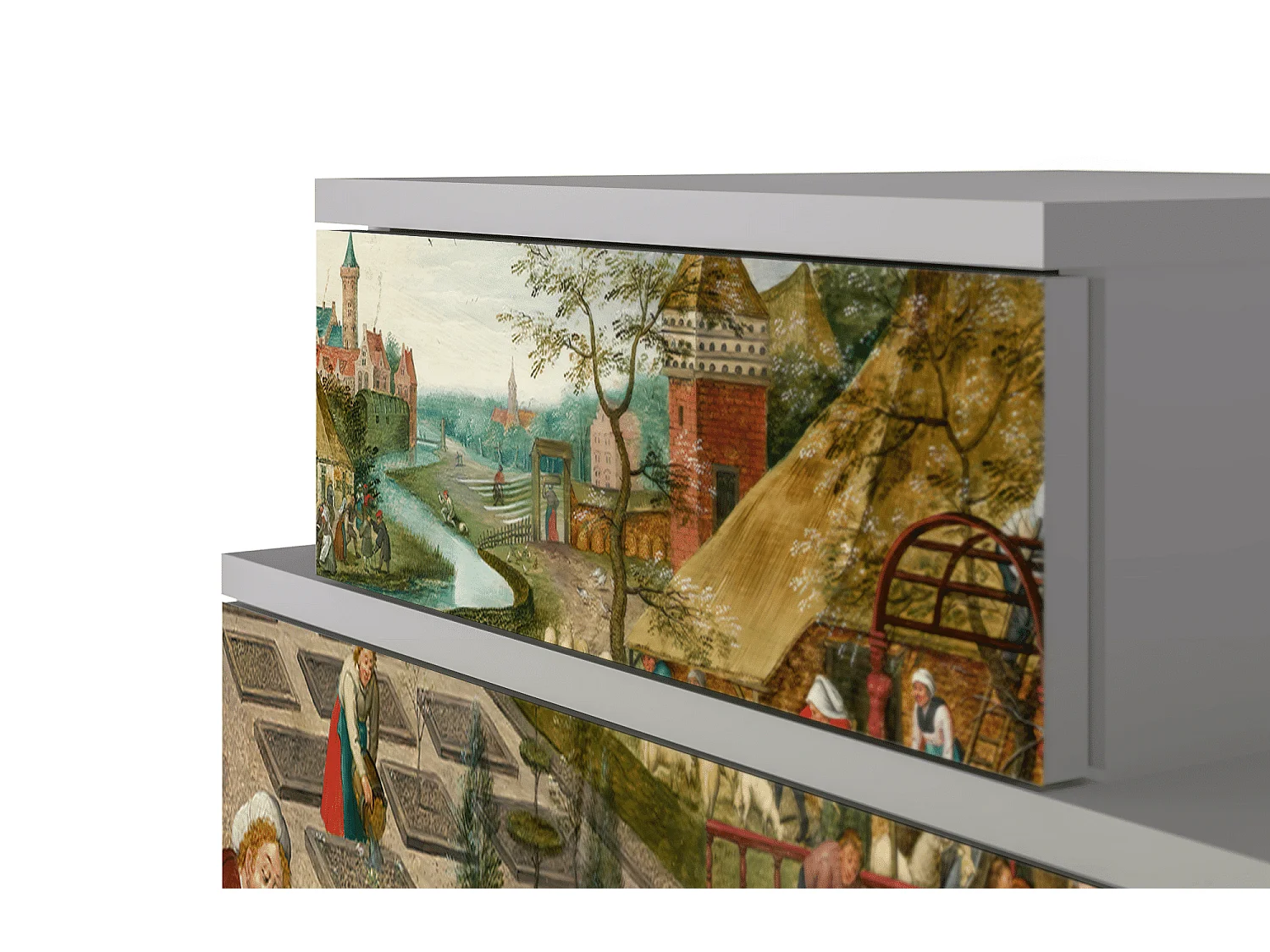 Comodino - 58х58х41 cm - NS1 - The Younger - Spring, Grigio