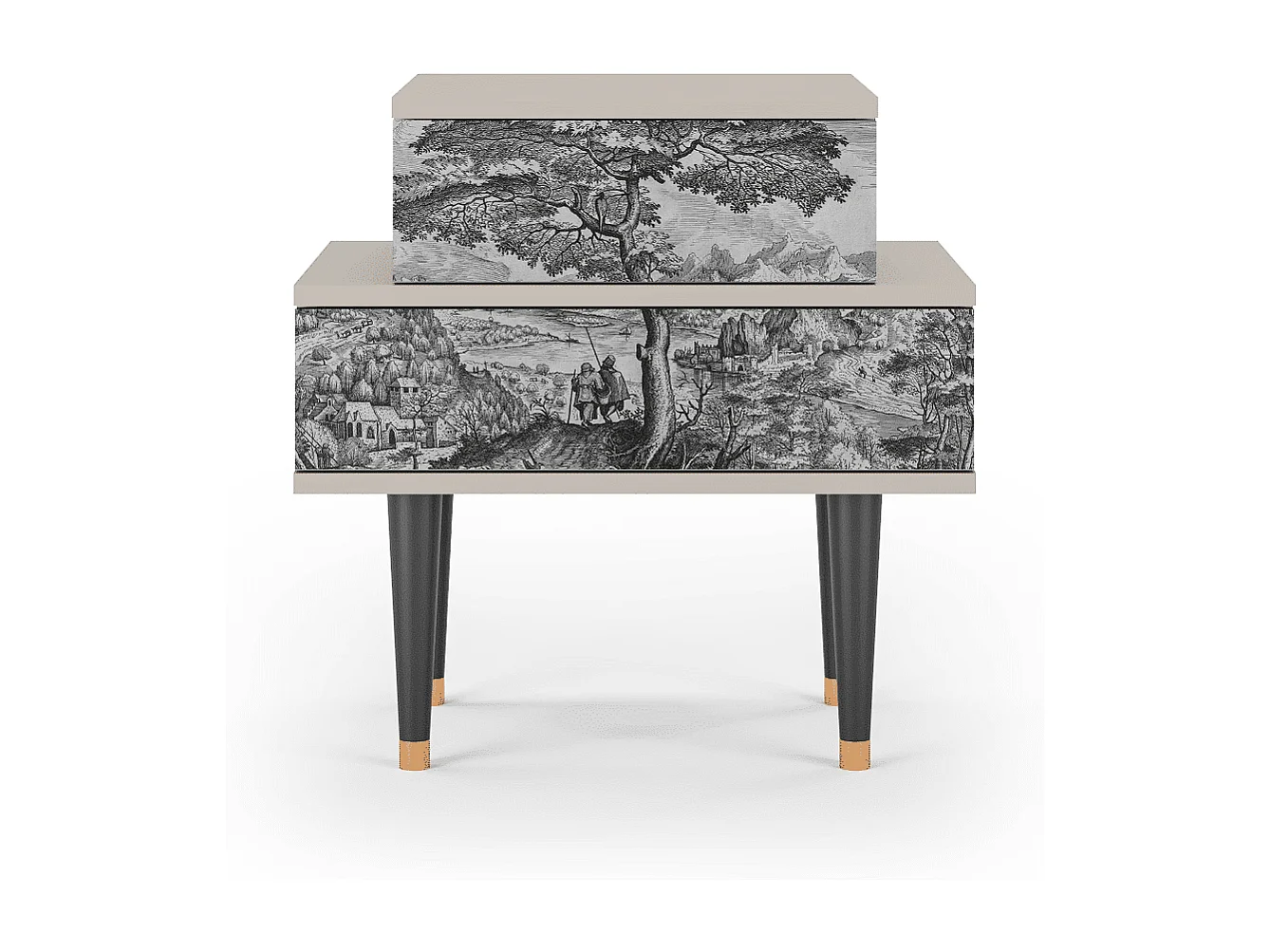 Table de nuit - 58х58х41 cm - NS1 - Milites Requiescentes, Sable