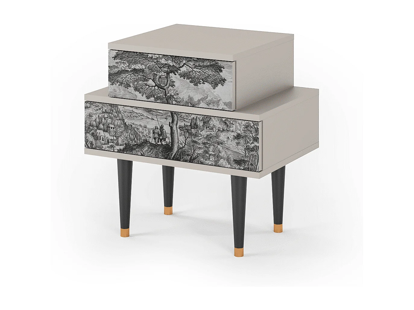 Table de nuit - 58х58х41 cm - NS1 - Milites Requiescentes, Sable