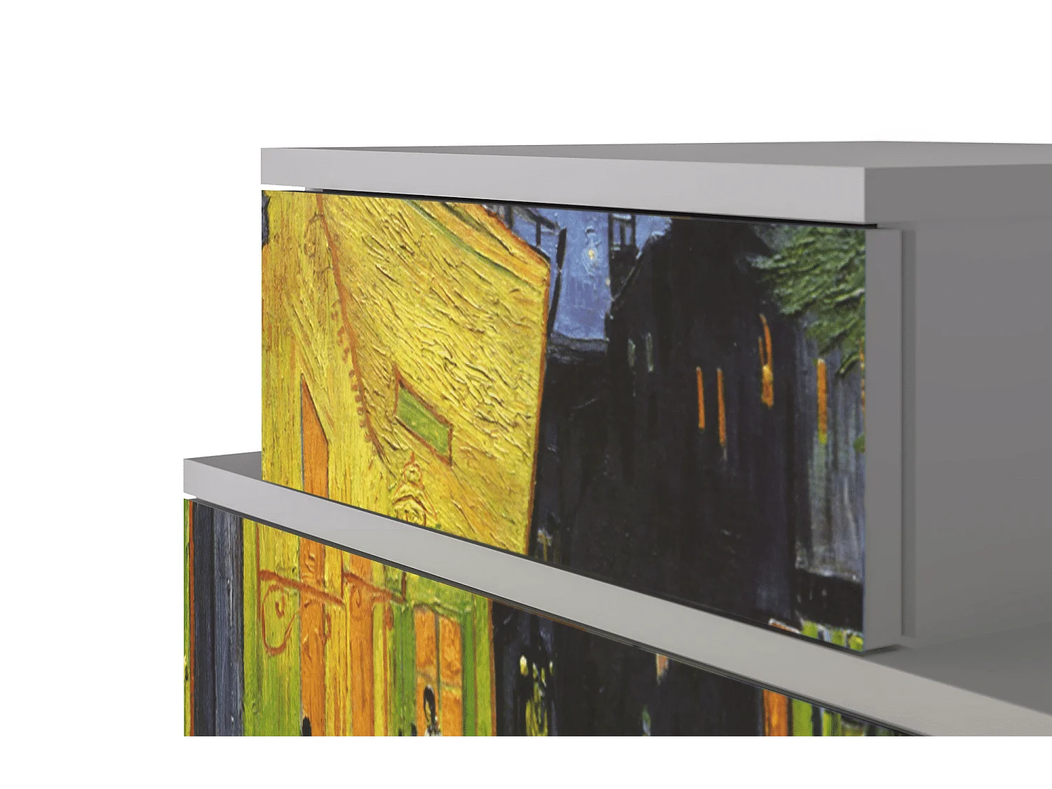 Table de nuit - 58х58х41 cm - NS1 - Café Terrace at Night, Gris