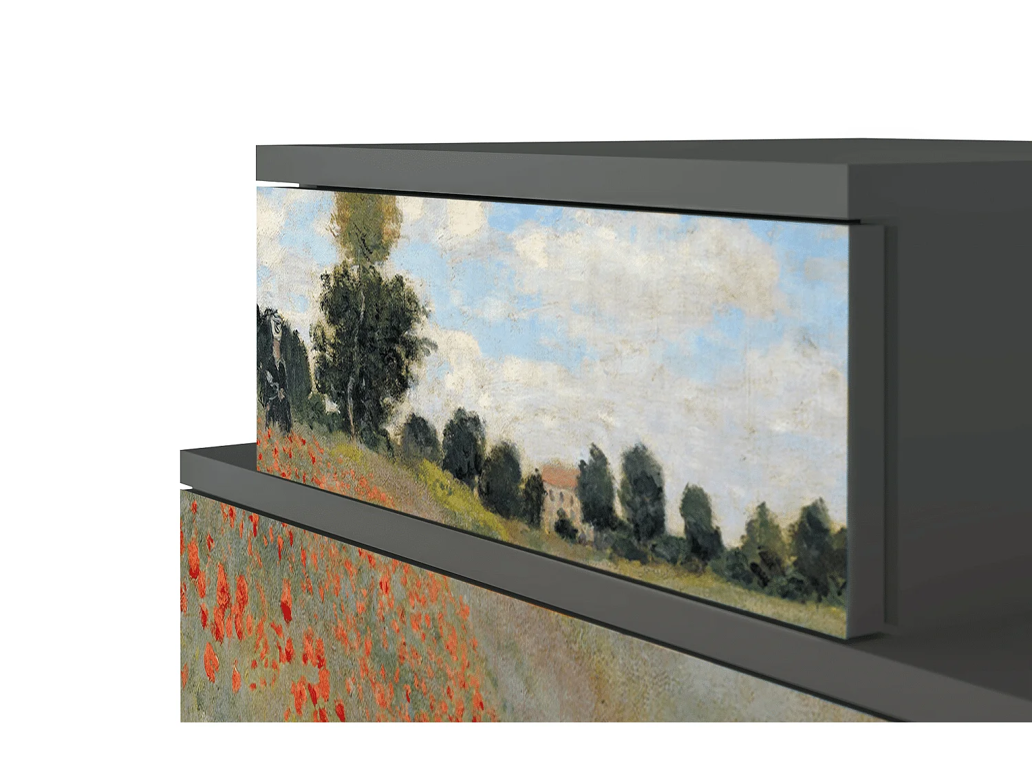 Table de nuit - 58х58х41 cm - NS1 - The Poppy Field   , Anthracite