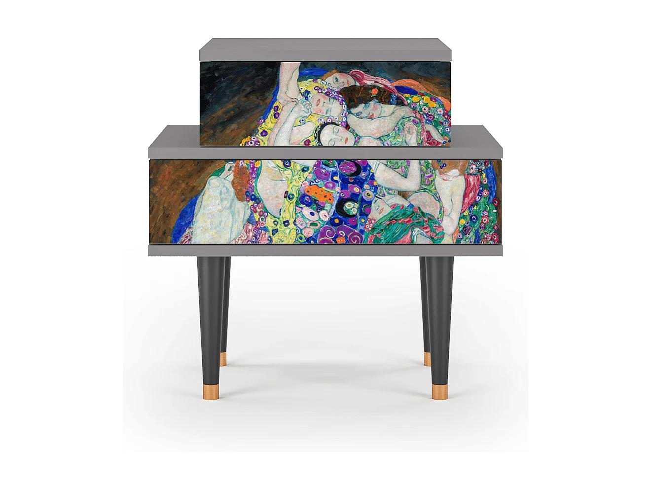 Nachtkastje - 58х58х41 cm - NS1 - The Maiden by Klimt, Grijs