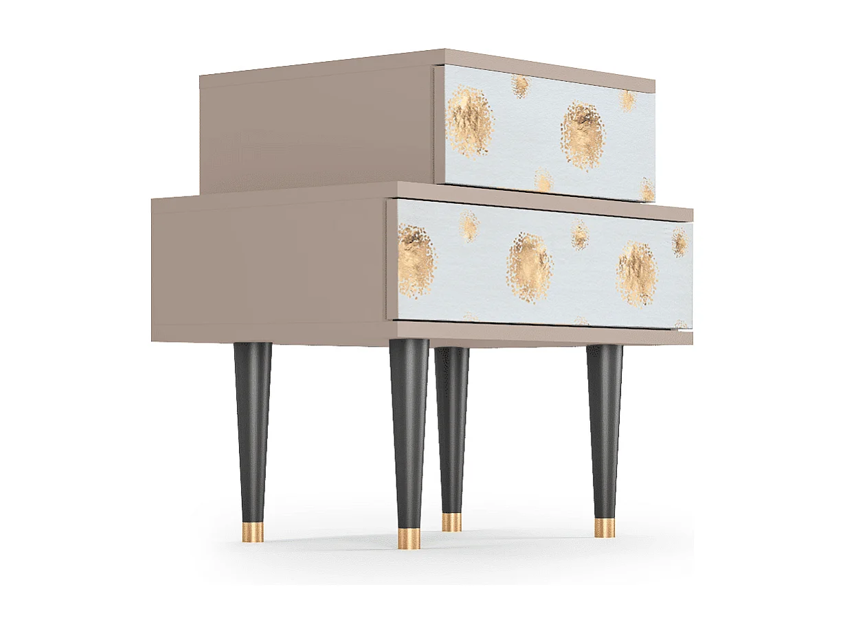 Stolik nocny - 58х58х41 cm - NS1 - Sky Latte, Latte