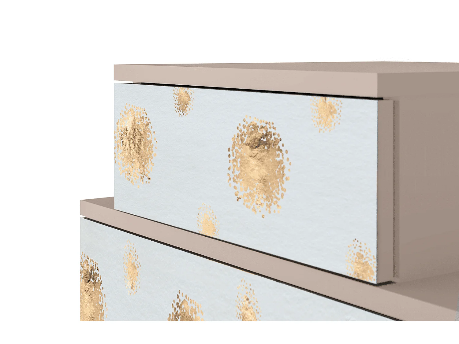 Stolik nocny - 58х58х41 cm - NS1 - Sky Latte, Latte