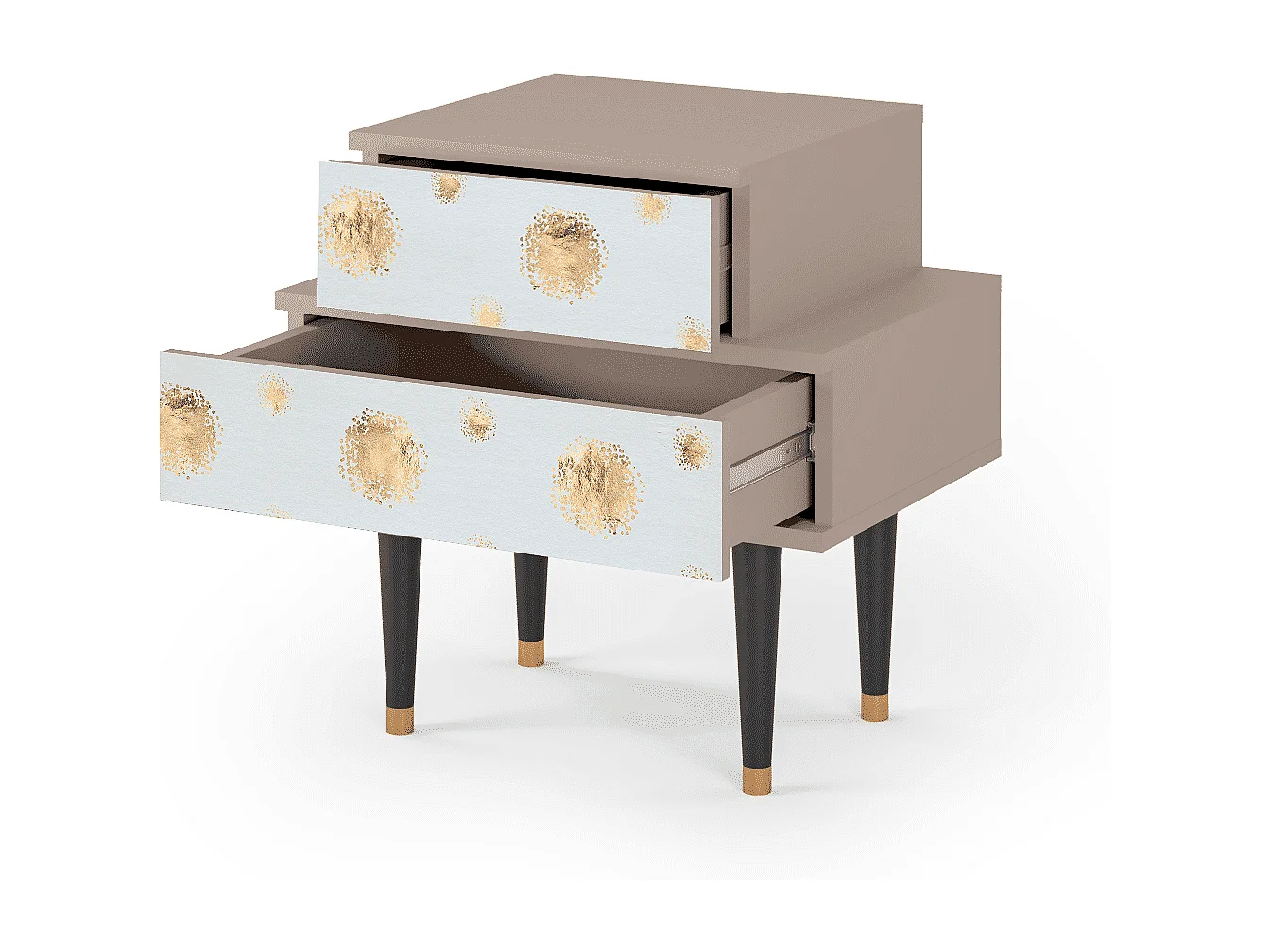 Stolik nocny - 58х58х41 cm - NS1 - Sky Latte, Latte