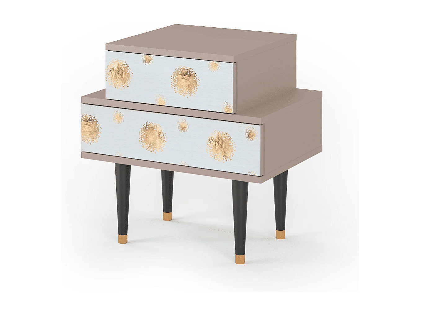 Stolik nocny - 58х58х41 cm - NS1 - Sky Latte, Latte