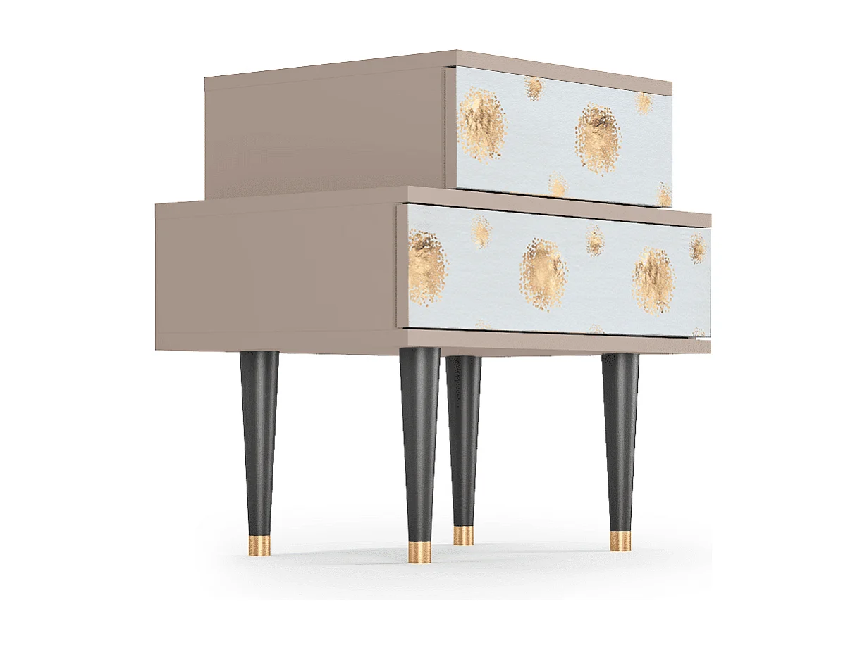 Stolik nocny - 58х58х41 cm - NS1 - Sky Latte, Latte