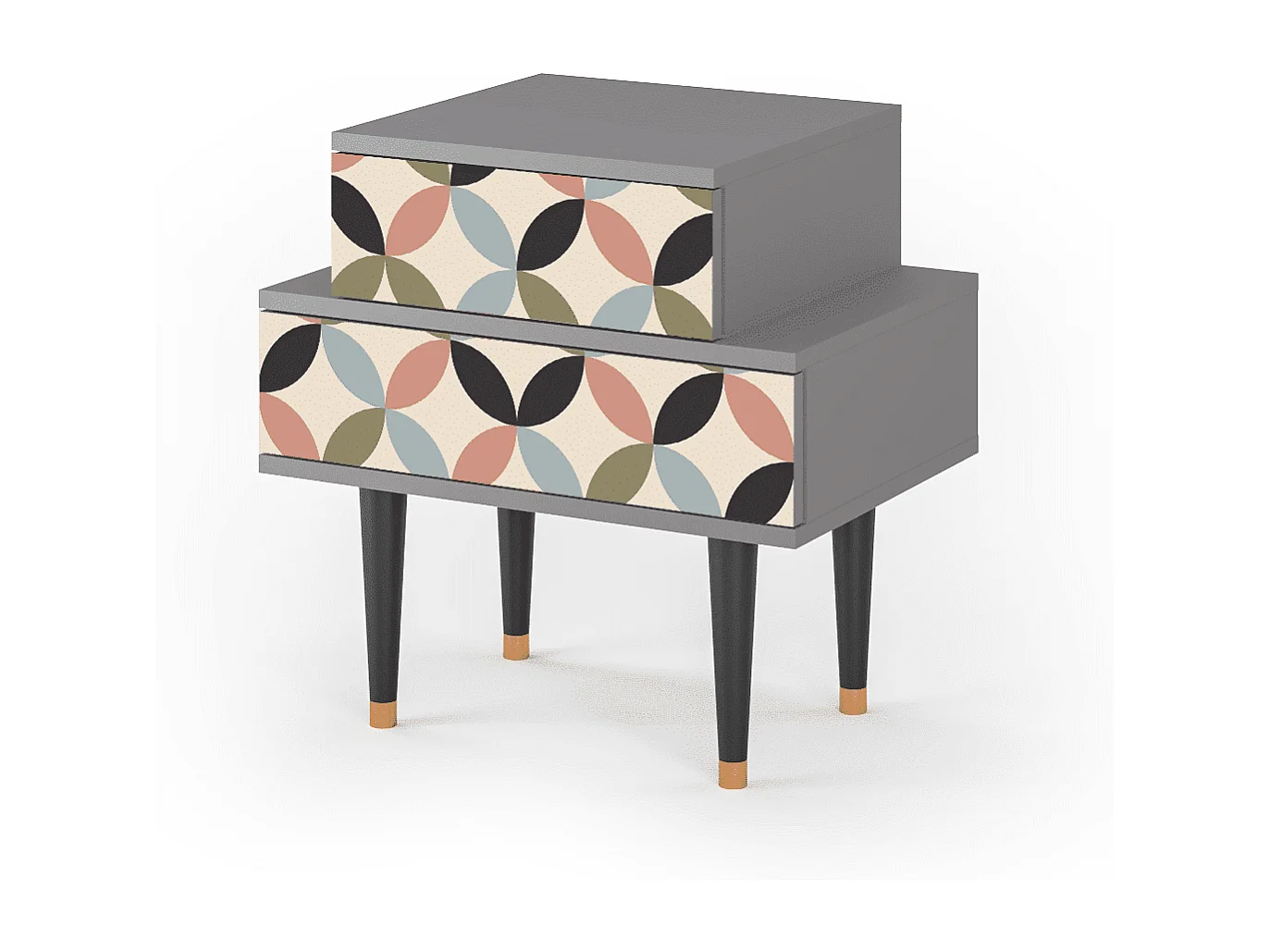 Criado-mudo - 58х58х41 cm - NS1 - Butterfly Effect, Cinza