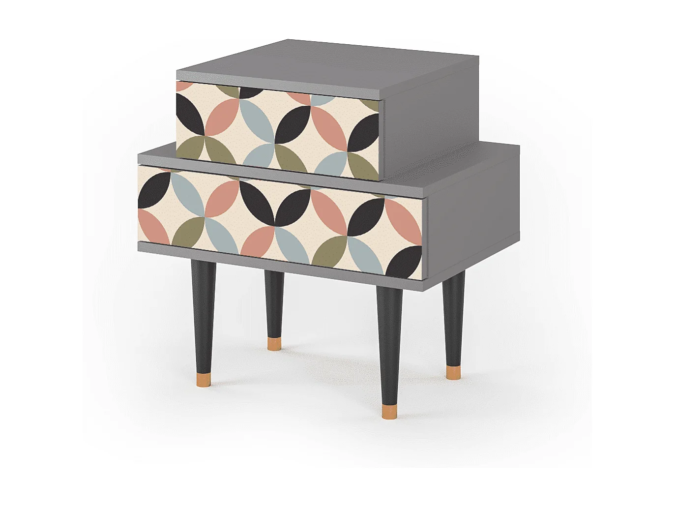 Criado-mudo - 58х58х41 cm - NS1 - Butterfly Effect, Cinza