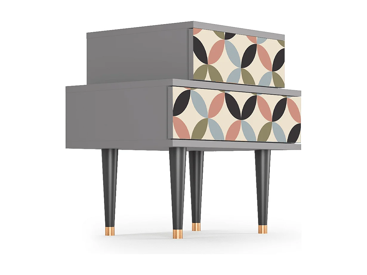 Criado-mudo - 58х58х41 cm - NS1 - Butterfly Effect, Cinza