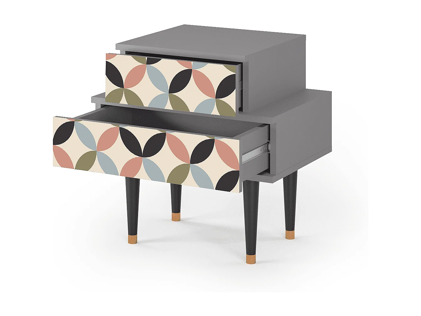 Criado-mudo - 58х58х41 cm - NS1 - Butterfly Effect, Cinza