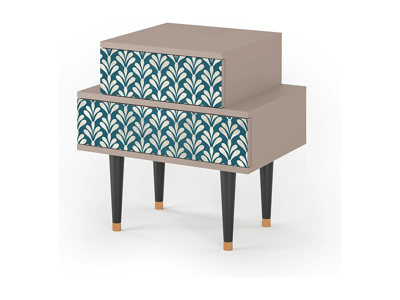 Stolik nocny - 58х58х41 cm - NS1 - Milky Tears, Latte