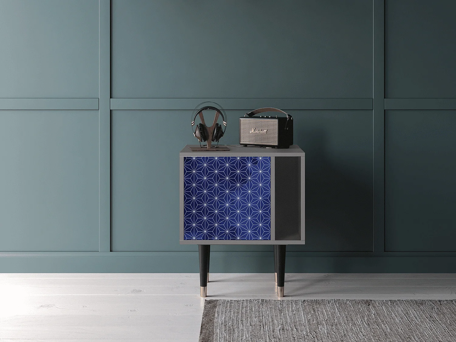 Table de nuit - 57х69х48 cm - S2 - Milky Way, Gris