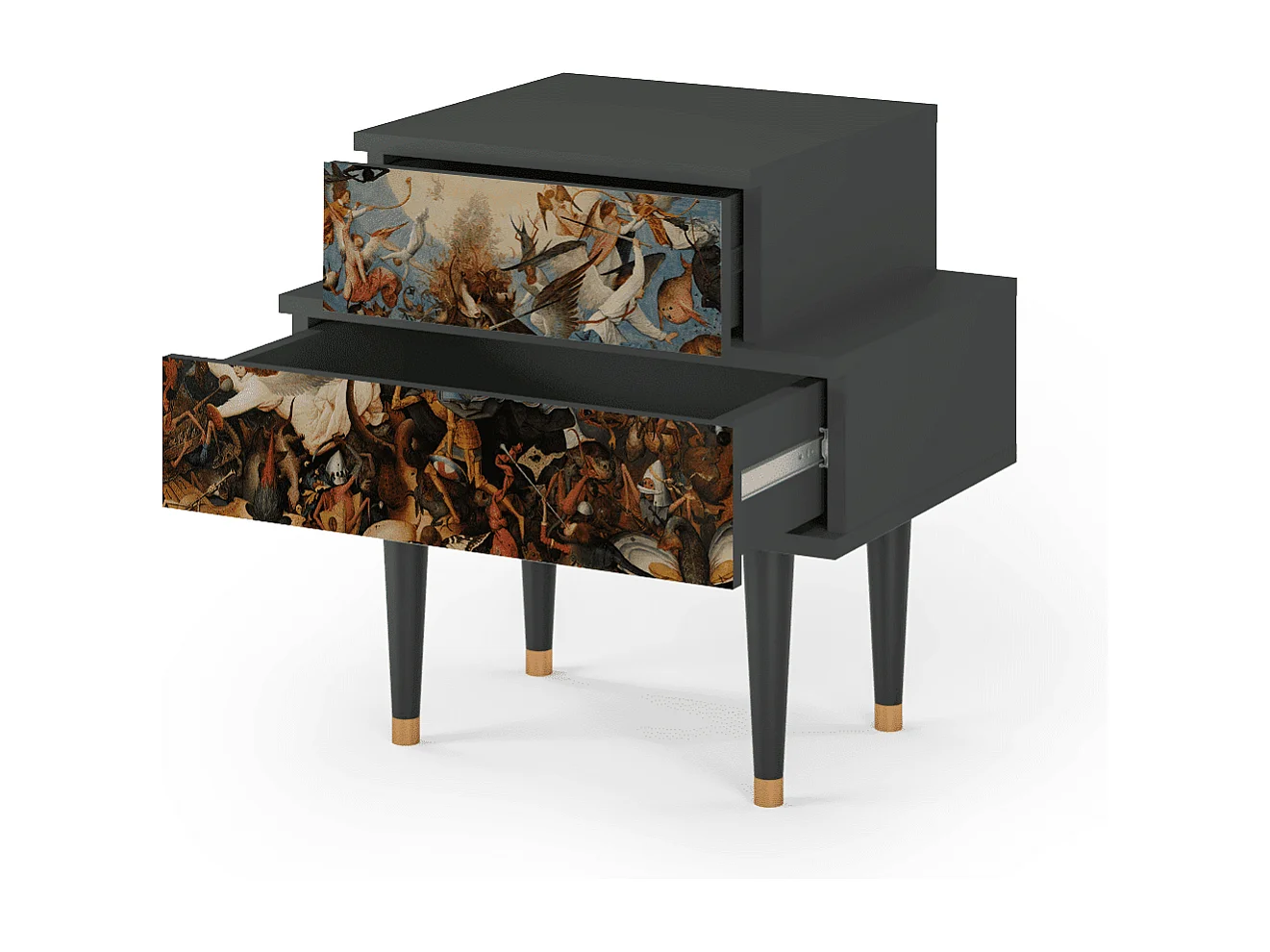 Nachtkastje - 58х58х41 cm - NS1 - The Fall, Antraciet