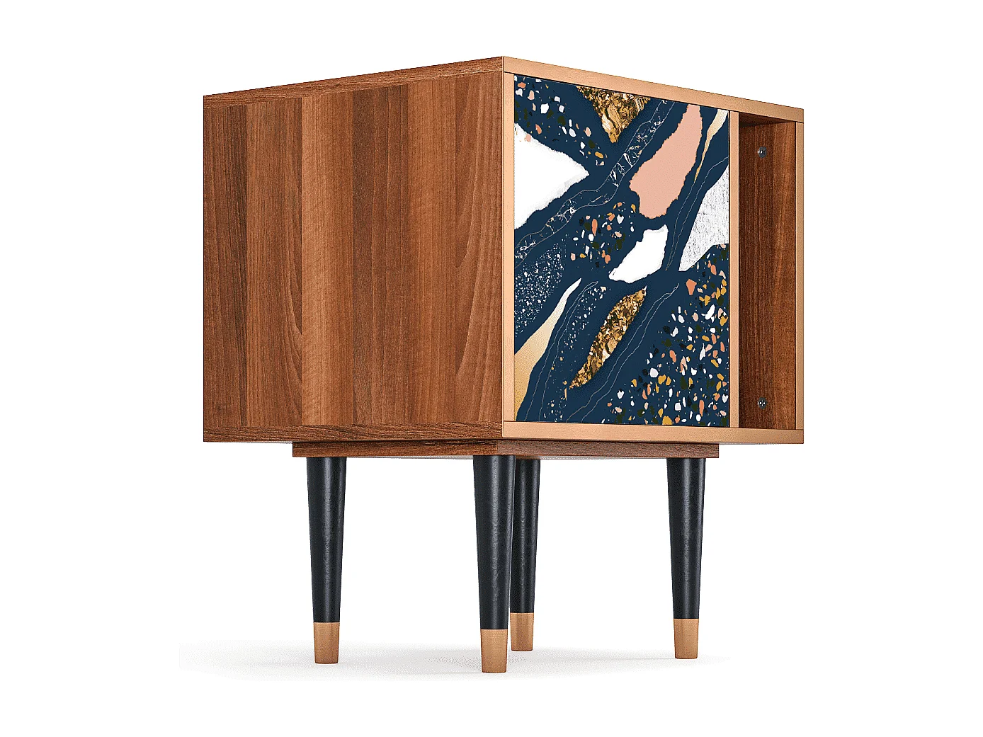 Stolik nocny - 57х69х48 cm - S2 - Nude Iceberg, Orzech