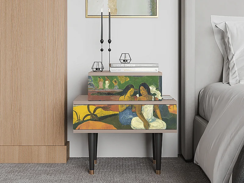 Stolik nocny - 58х58х41 cm - NS1 - Arearea , Latte