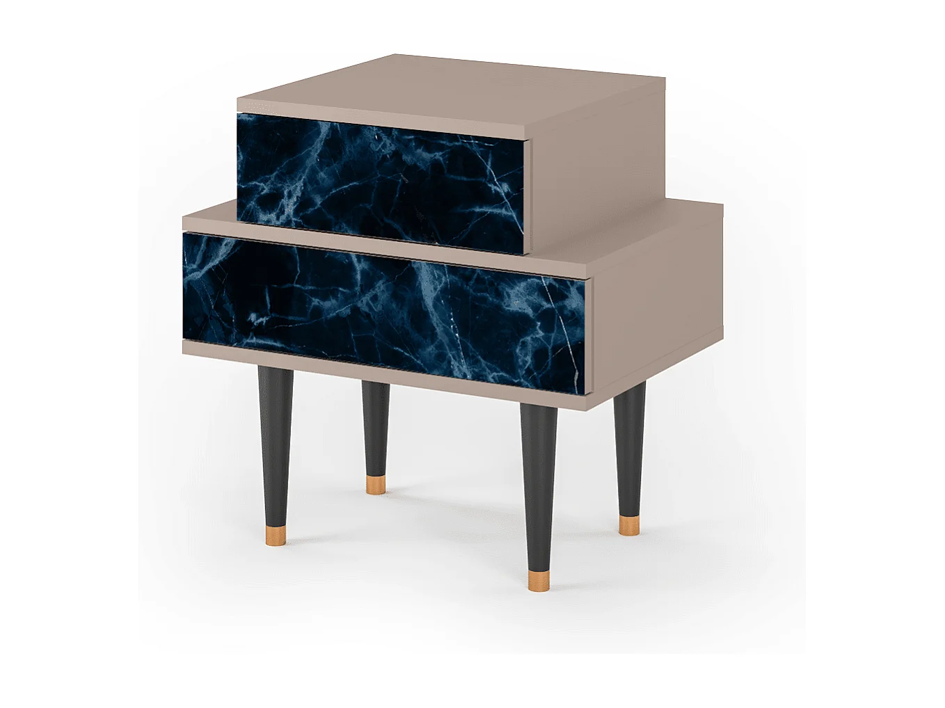 Table de nuit - 58х58х41 cm - NS1 - Deep Ocean, Latte