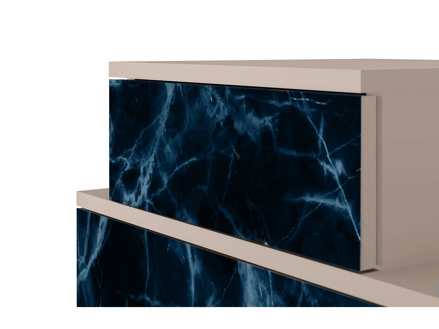 Table de nuit - 58х58х41 cm - NS1 - Deep Ocean, Latte