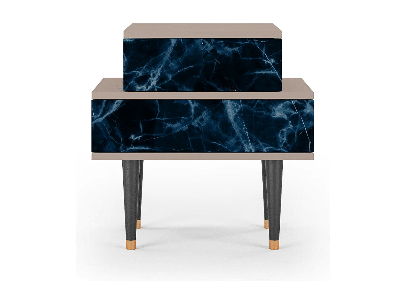 Table de nuit - 58х58х41 cm - NS1 - Deep Ocean, Latte