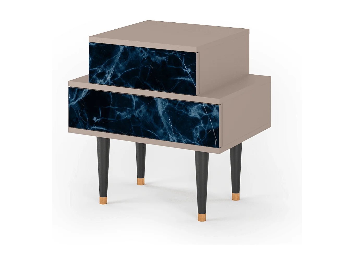 Table de nuit - 58х58х41 cm - NS1 - Deep Ocean, Latte