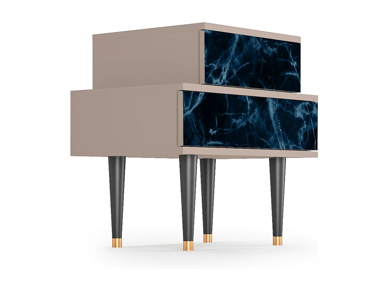 Table de nuit - 58х58х41 cm - NS1 - Deep Ocean, Latte