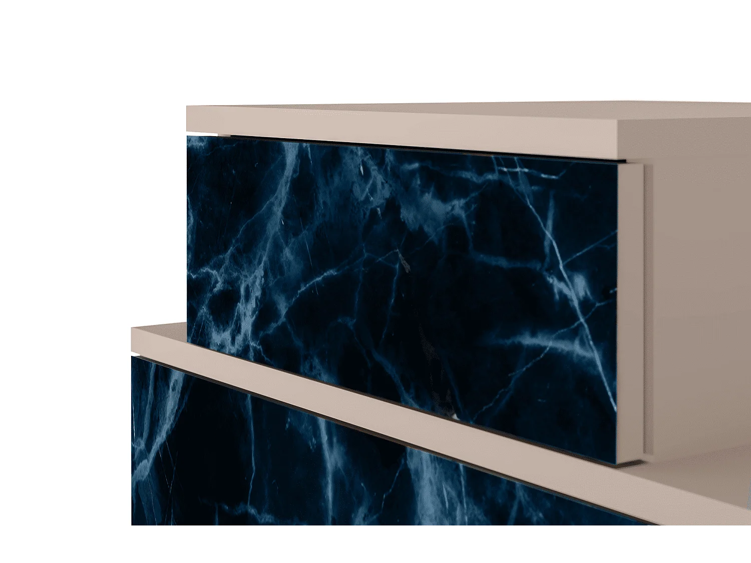 Table de nuit - 58х58х41 cm - NS1 - Deep Ocean, Latte