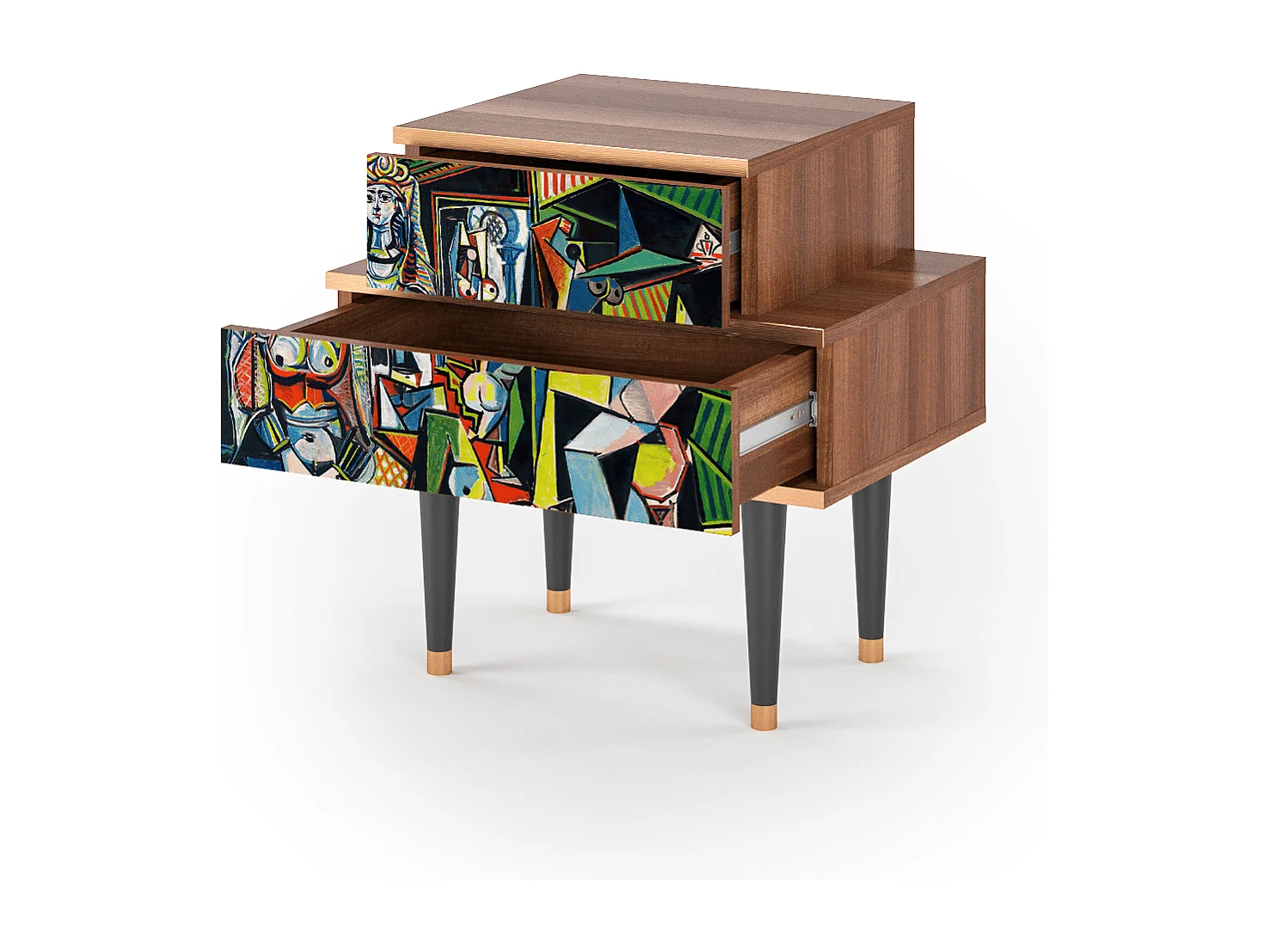 Table de nuit - 58х58х41 cm - NS1 - Women of Algiers, Noyer