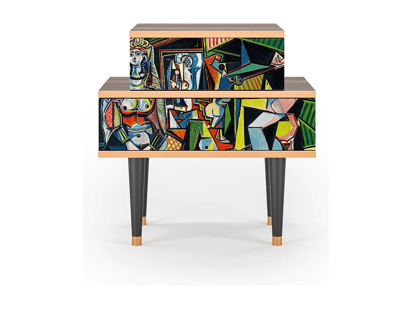 Stolik nocny - 58х58х41 cm - NS1 - Women of Algiers, Orzech