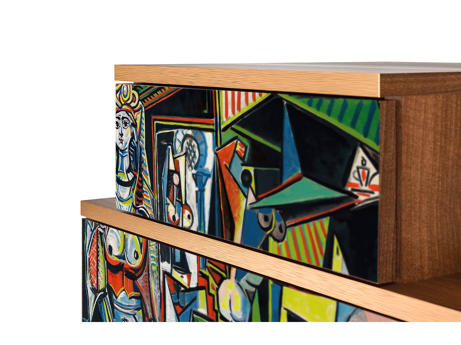 Stolik nocny - 58х58х41 cm - NS1 - Women of Algiers, Orzech