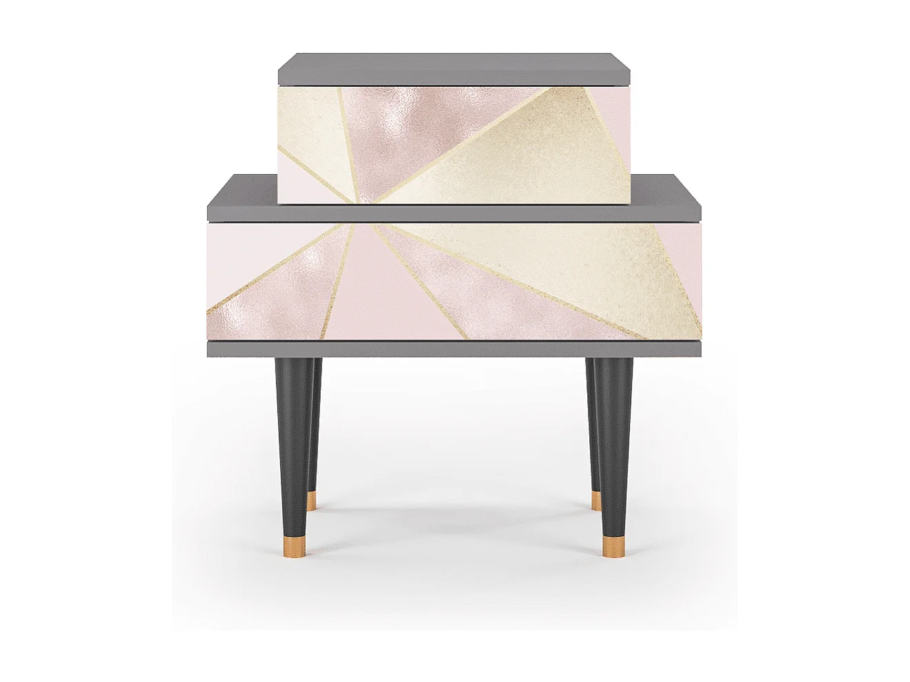 Stolik nocny - 58х58х41 cm - NS1 - Cosmopolitan Diva, Szary