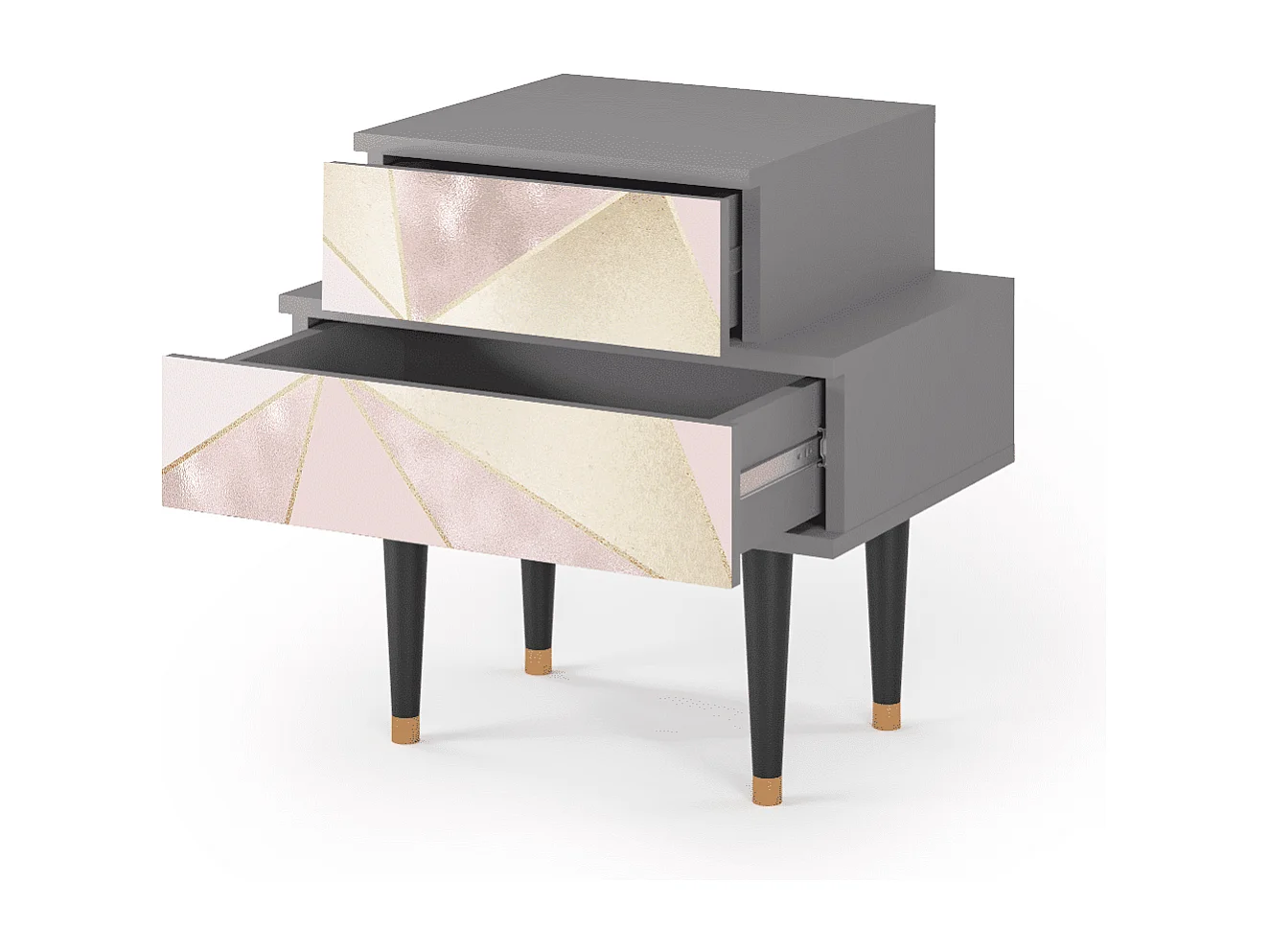 Stolik nocny - 58х58х41 cm - NS1 - Cosmopolitan Diva, Szary